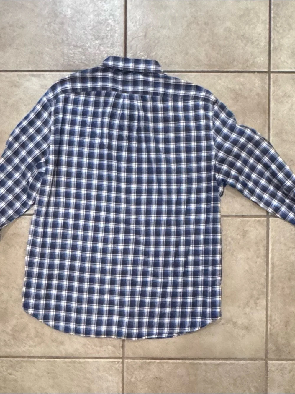 J. Crew Blue and White Plaid Button-Down Shirt - Men's Casual